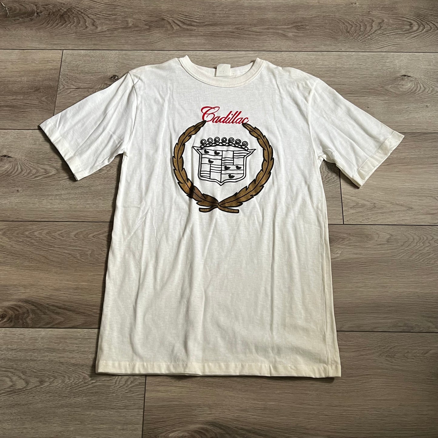Cadillac Classic Logo Puff Print Shirt Size Medium