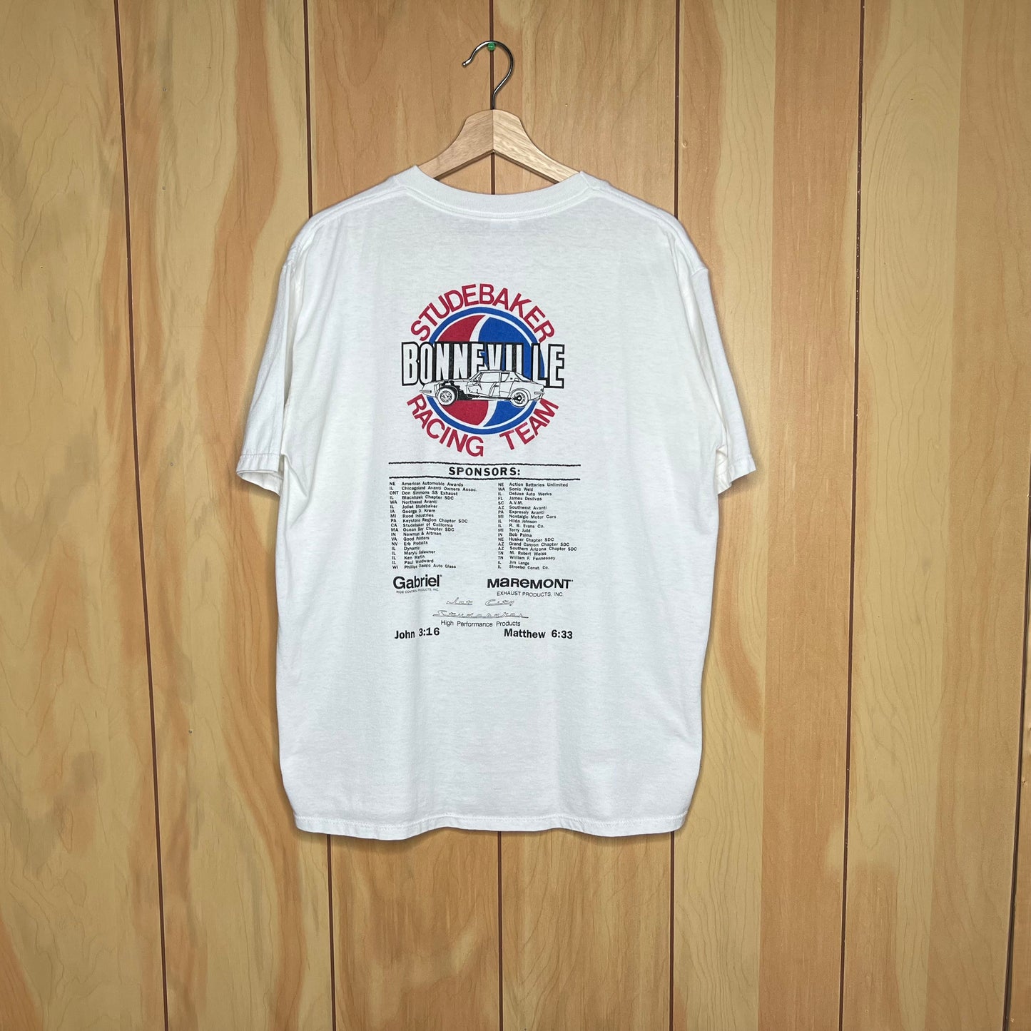 90s 1963 Studebaker Racing Team Bonneville Salt Flats Shirt Size Large