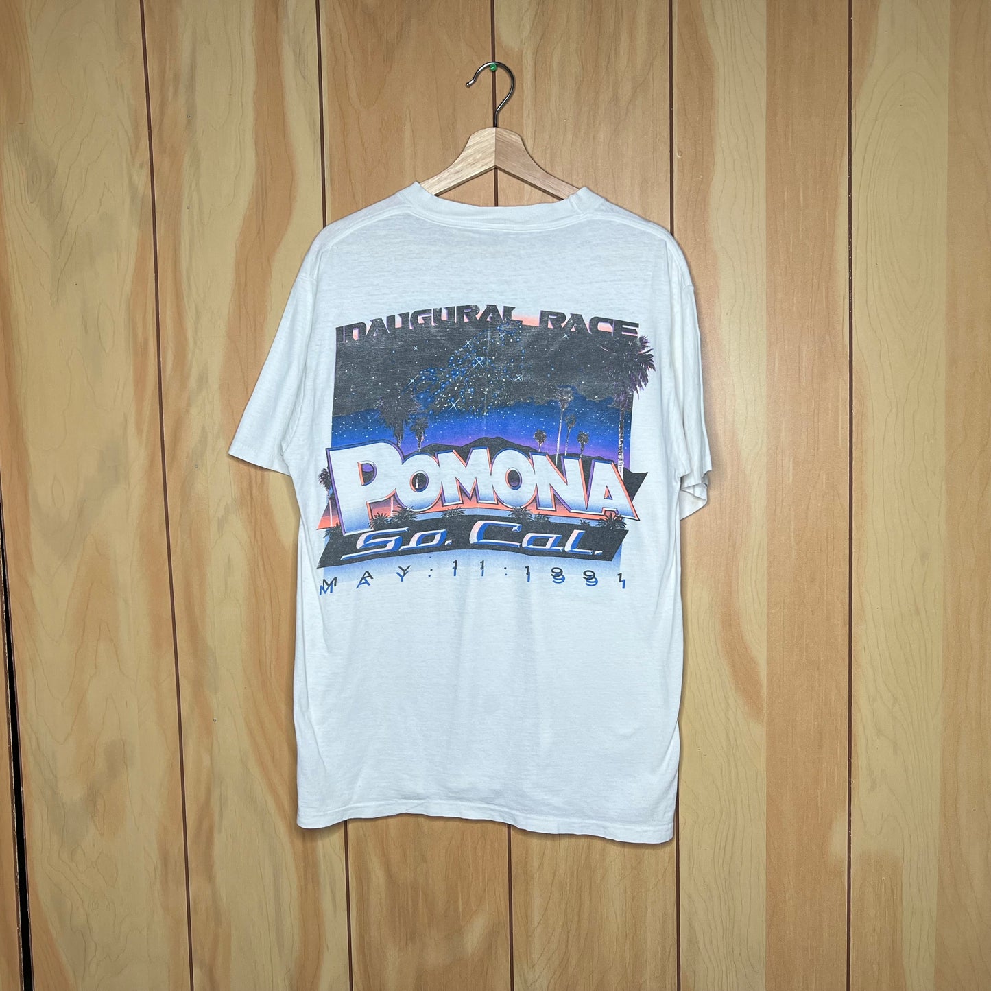 1991 Pomona Half Mile So Cal Motorcycle Bike Racing Shirt Size XL