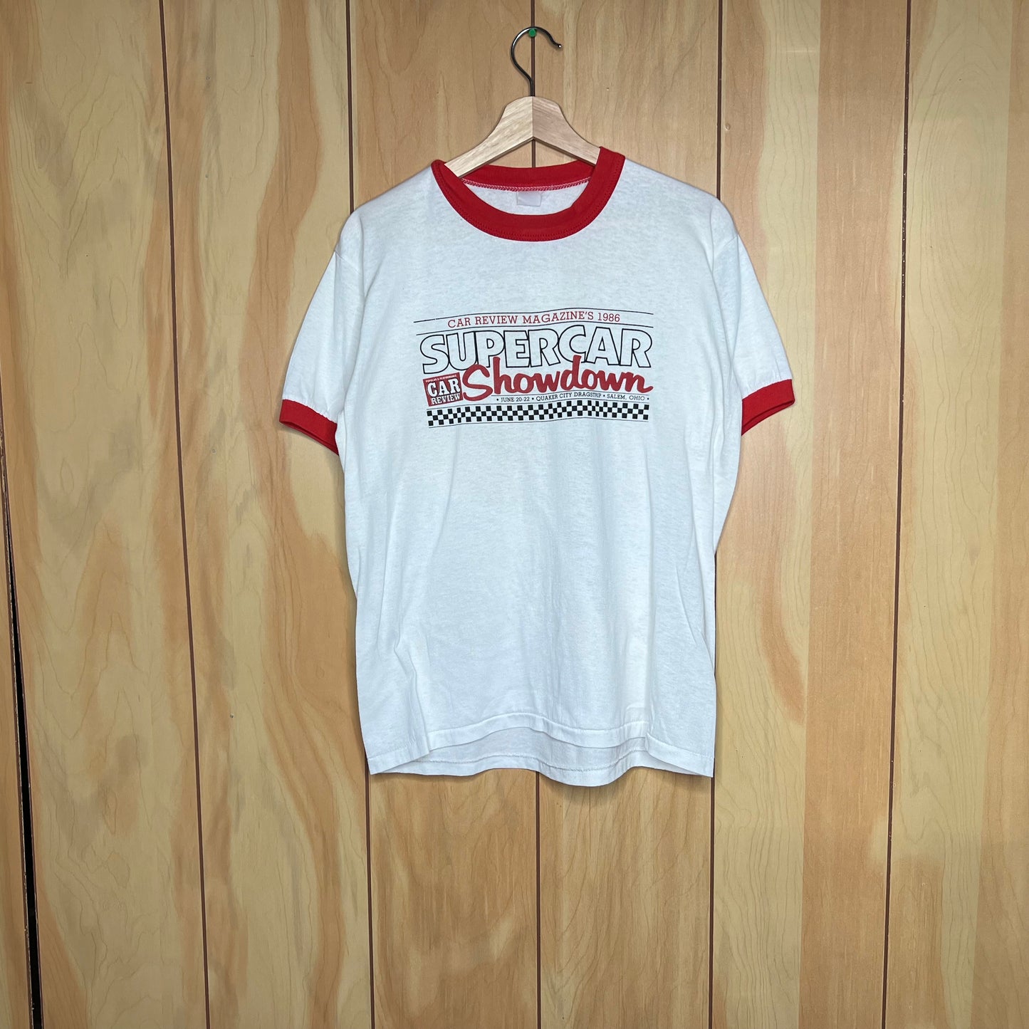 1986 Car Review Magazine Promo Shirt Size Large