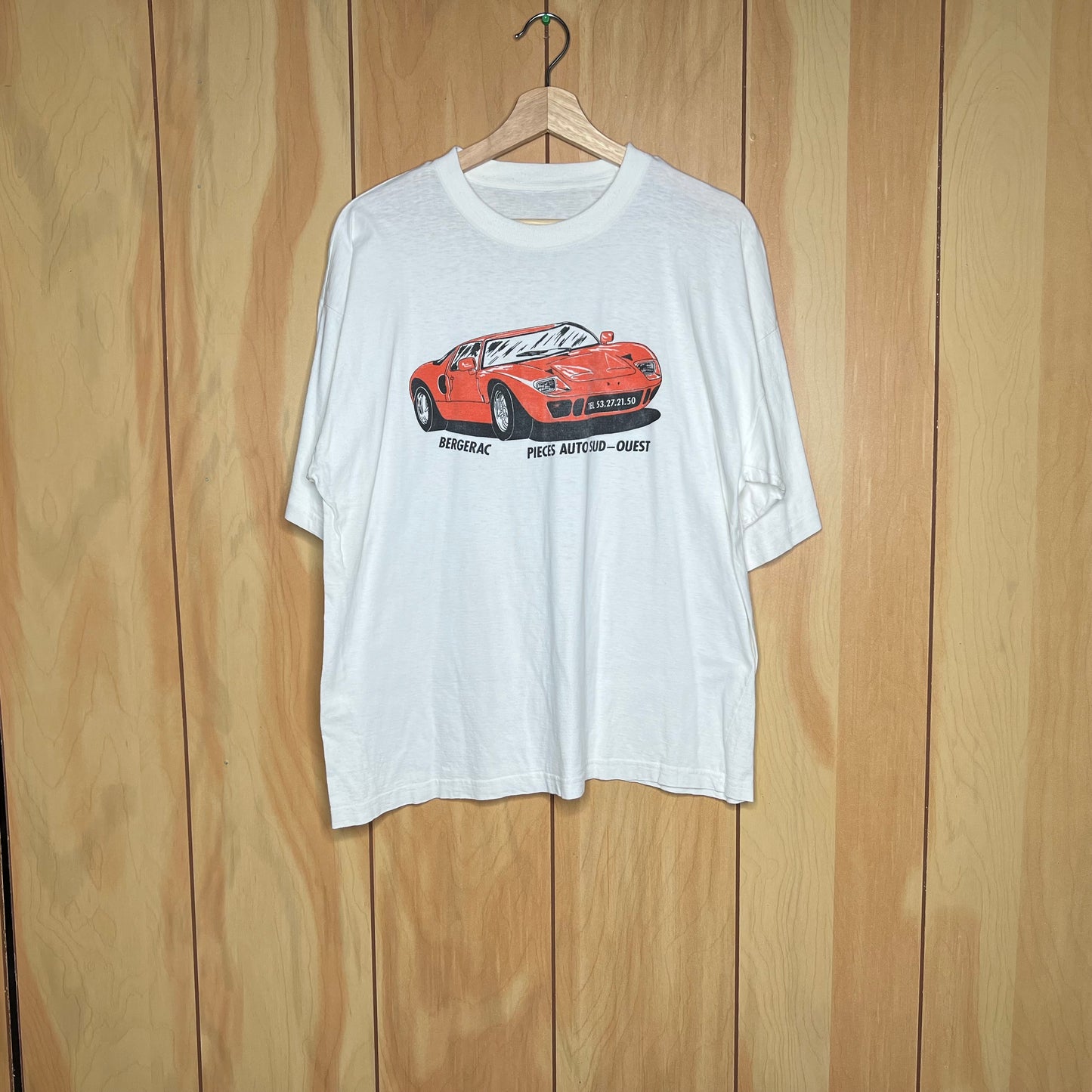 90s Ford GT40 French Car Dealer Shirt Size XL