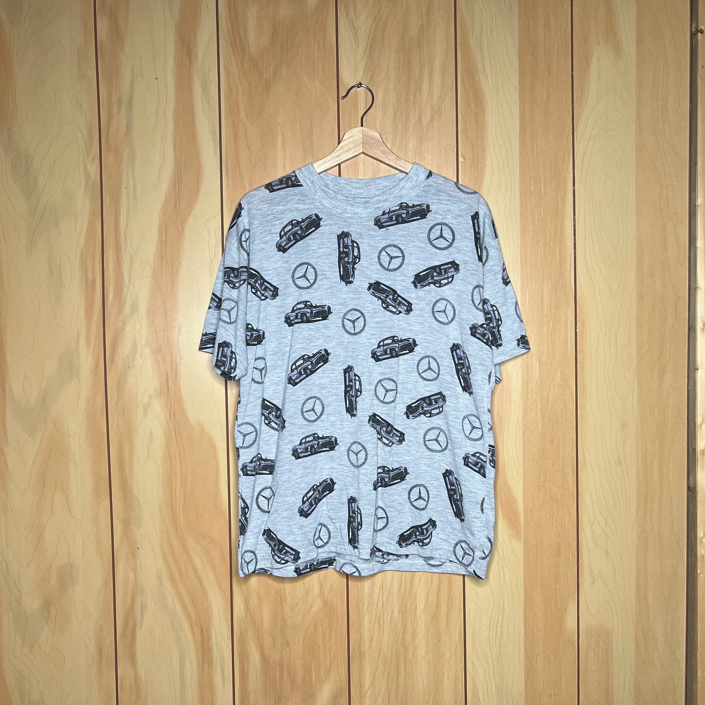 90s Mercedes Benz SL 300 Gullwing All Over Print Car Shirt Size Large