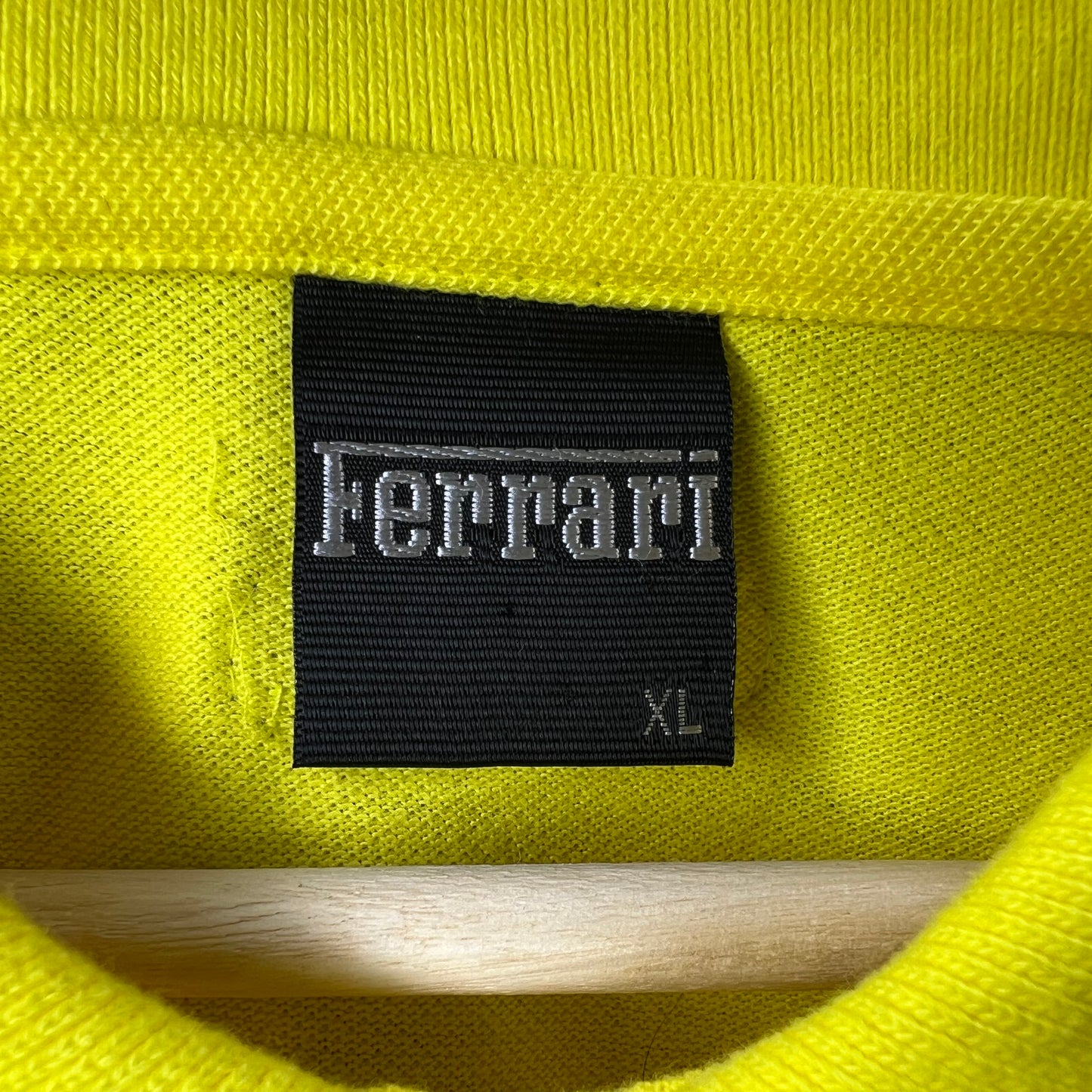 90s Ferrari Crest 3M Polo Shirt Size XL