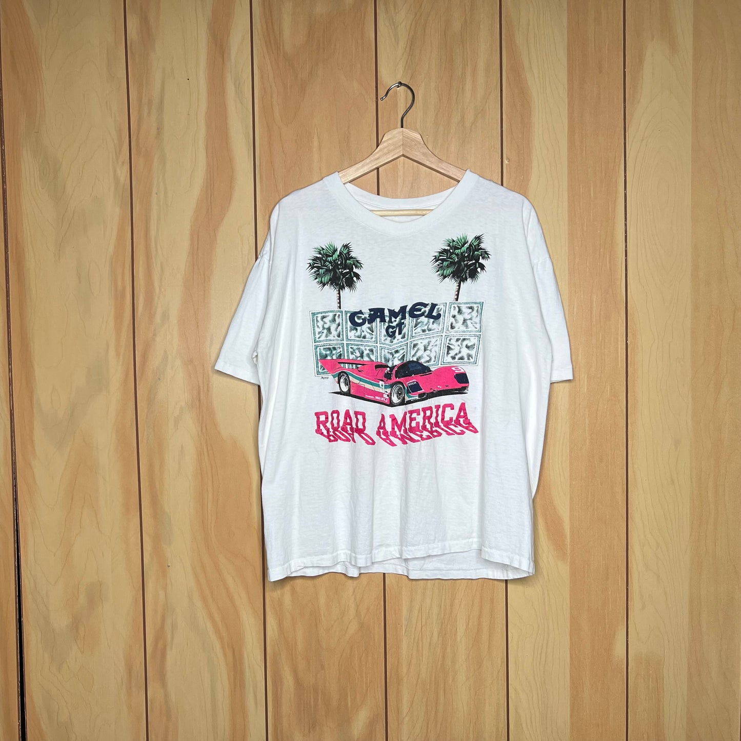 80s Camel GT Road America Porsche 962 Bosch Car Shirt Size M/L