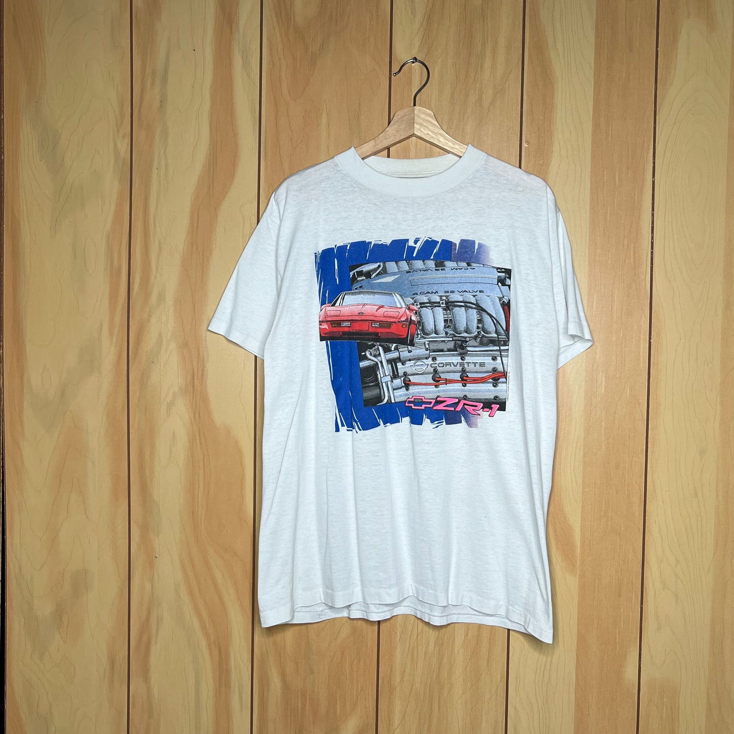 90s Chevy Corvette C4 ZR1 Engine Promo Shirt Size Large