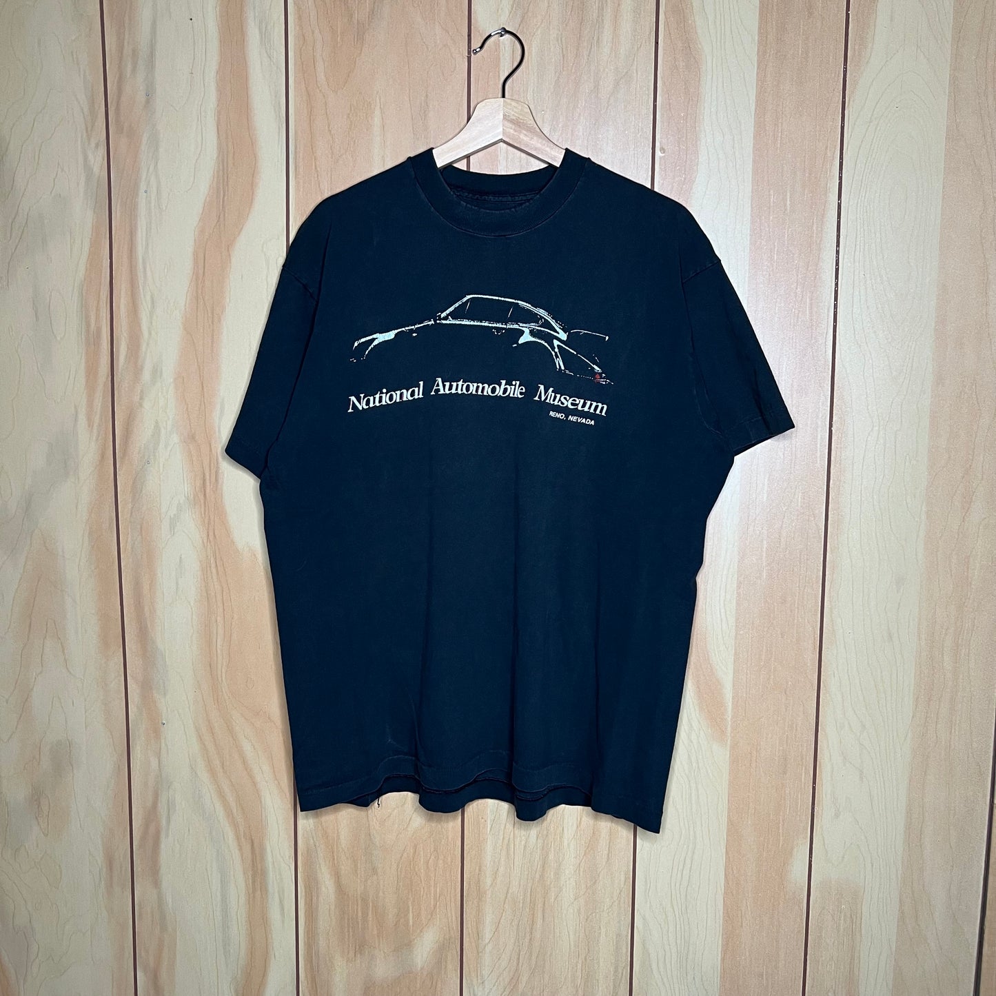 90s Porsche 964 911 National Automotive Museum Car Shirt Faded Size XL