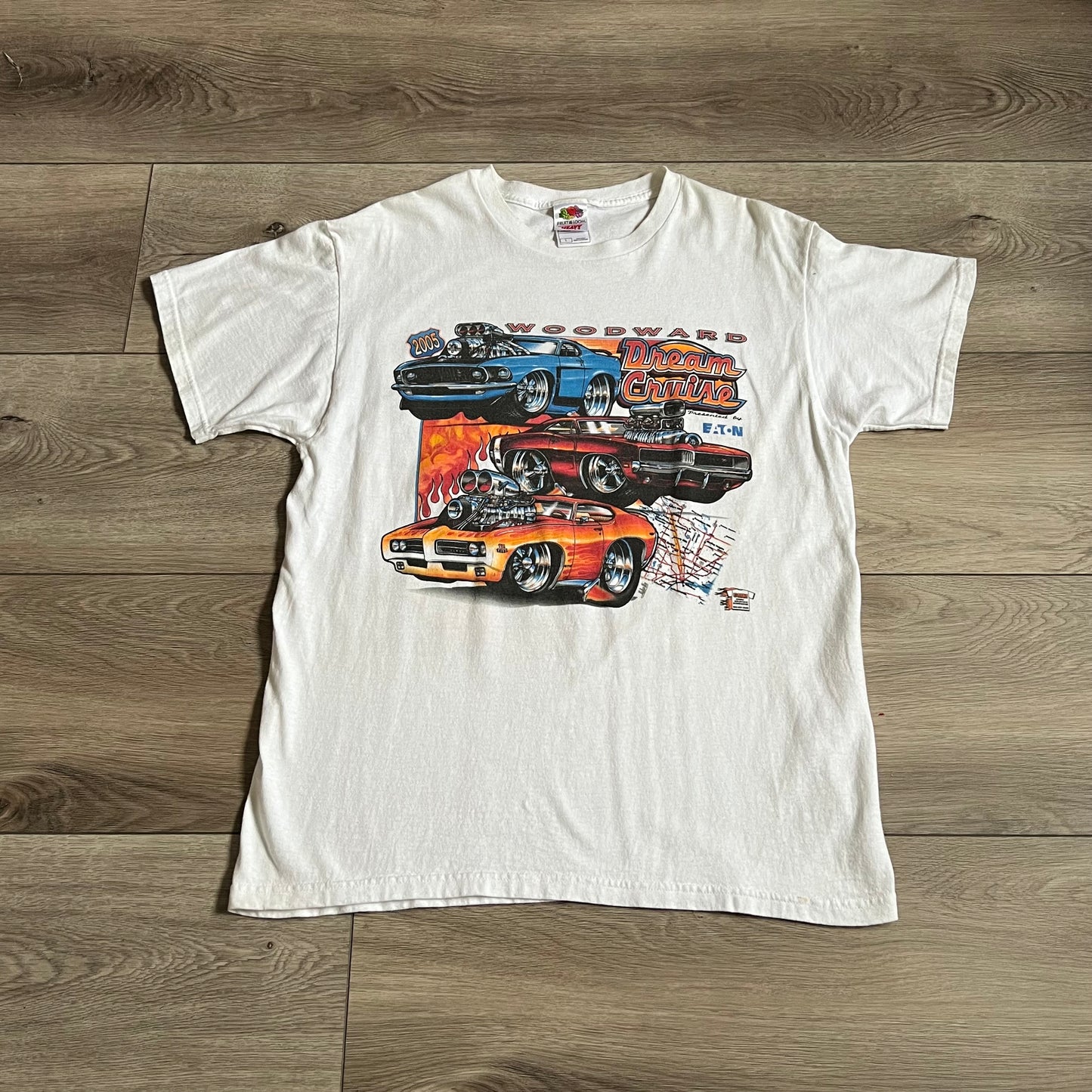 Woodward Dream Cruise Cartoon Muscle Car Shirt L