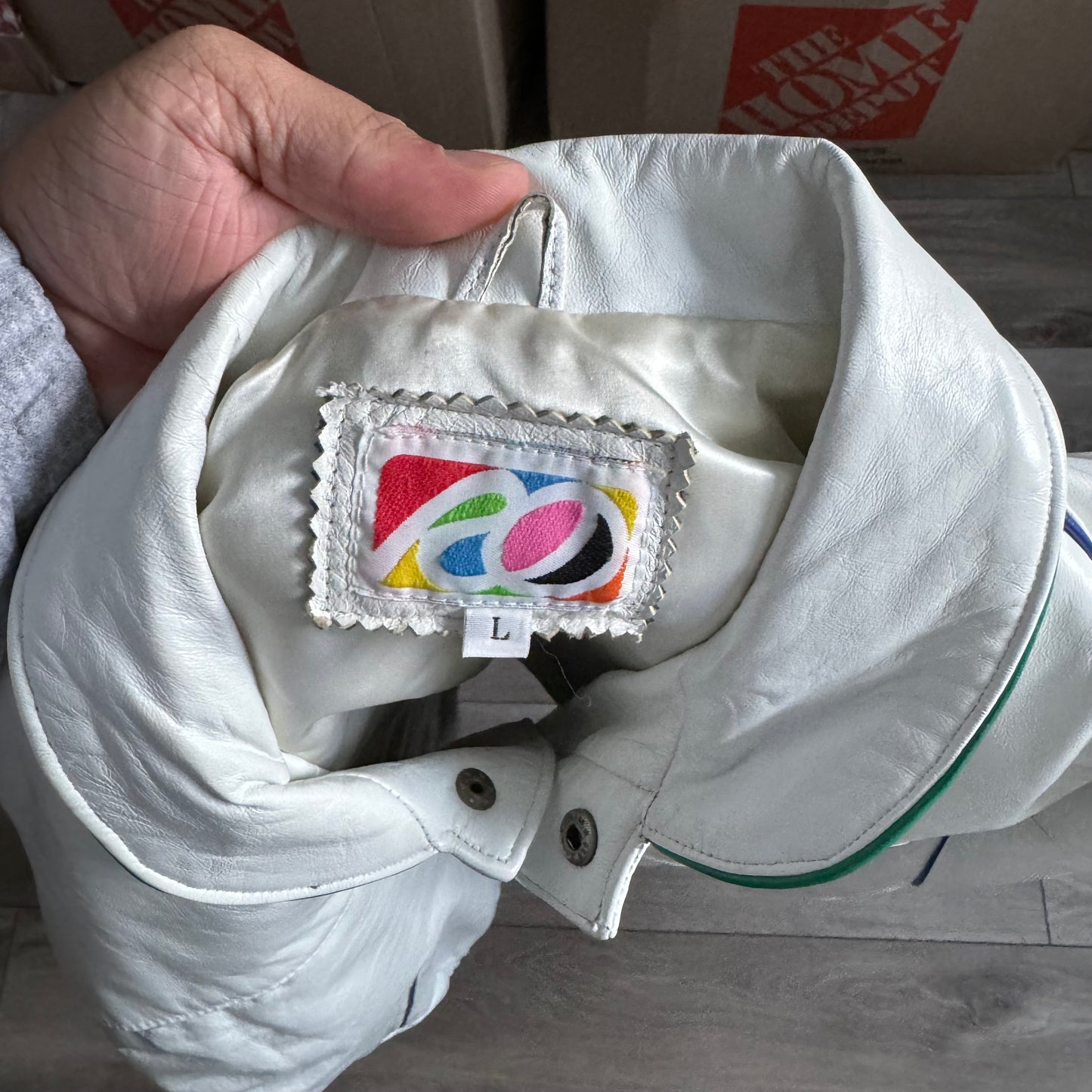 Dodge Viper Multicolor Snakeskin Leather Jacket L