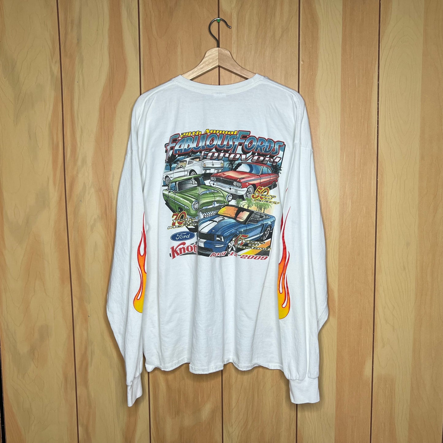 2009 Famous Fords Car Show Flame Long Sleeve Size XXL