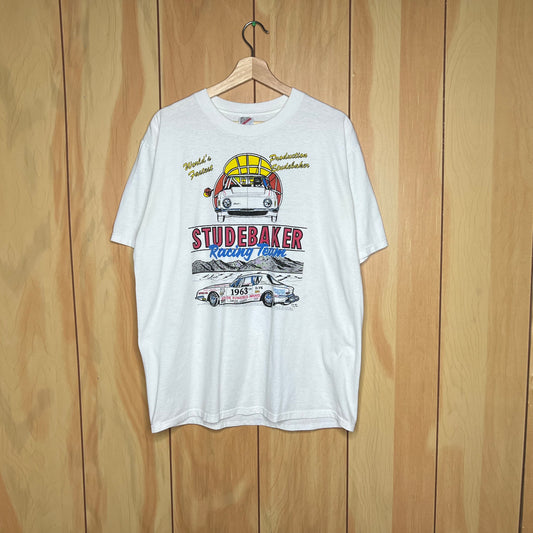 90s 1963 Studebaker Racing Team Bonneville Salt Flats Shirt Size Large