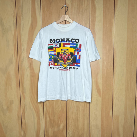 90s Monaco World Championship Formule 1 Shirt Size Medium