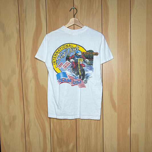 1990 Team USA Enduro Bike Motorcycle Six Day Racing Shirt Size Medium