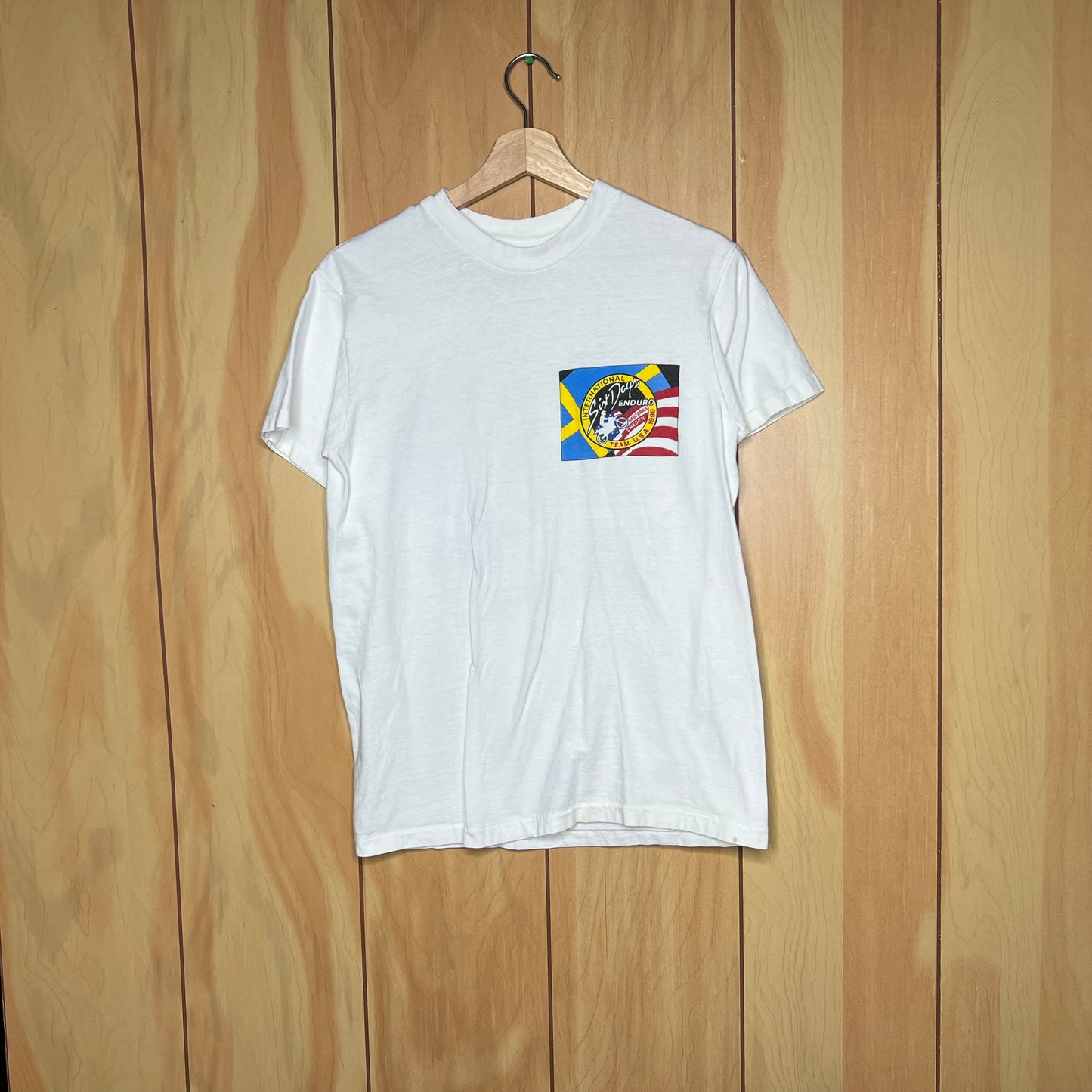 1990 Team USA Enduro Bike Motorcycle Six Day Racing Shirt Size Medium