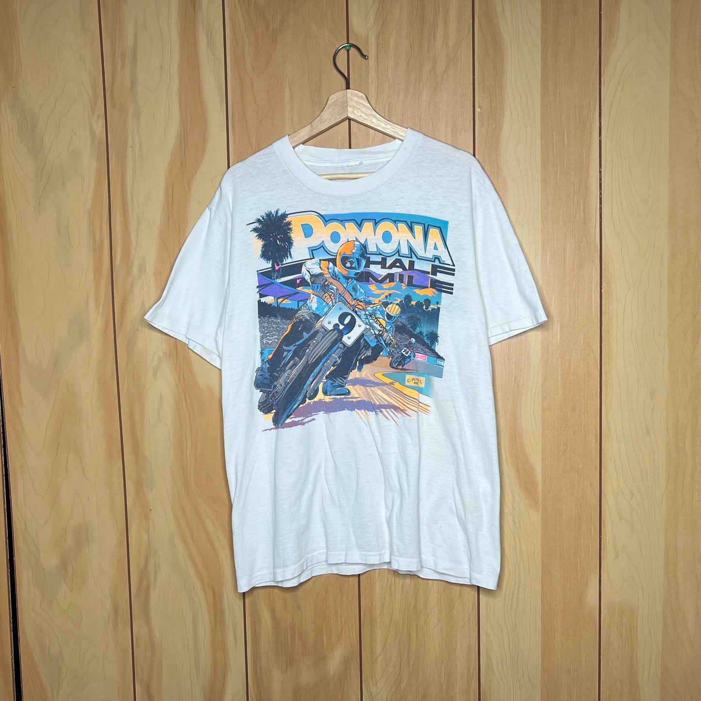 1991 Pomona Half Mile So Cal Motorcycle Bike Racing Shirt Size XL
