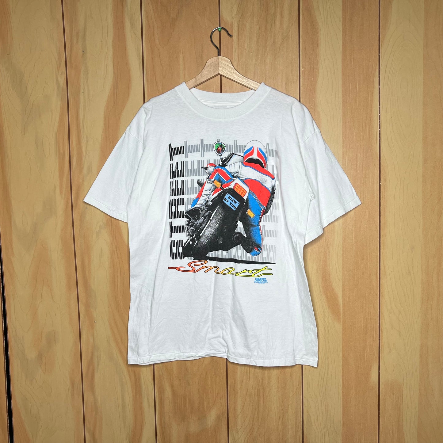 90s Street Smart Motorcycle Bike Racing Shirt Size Large