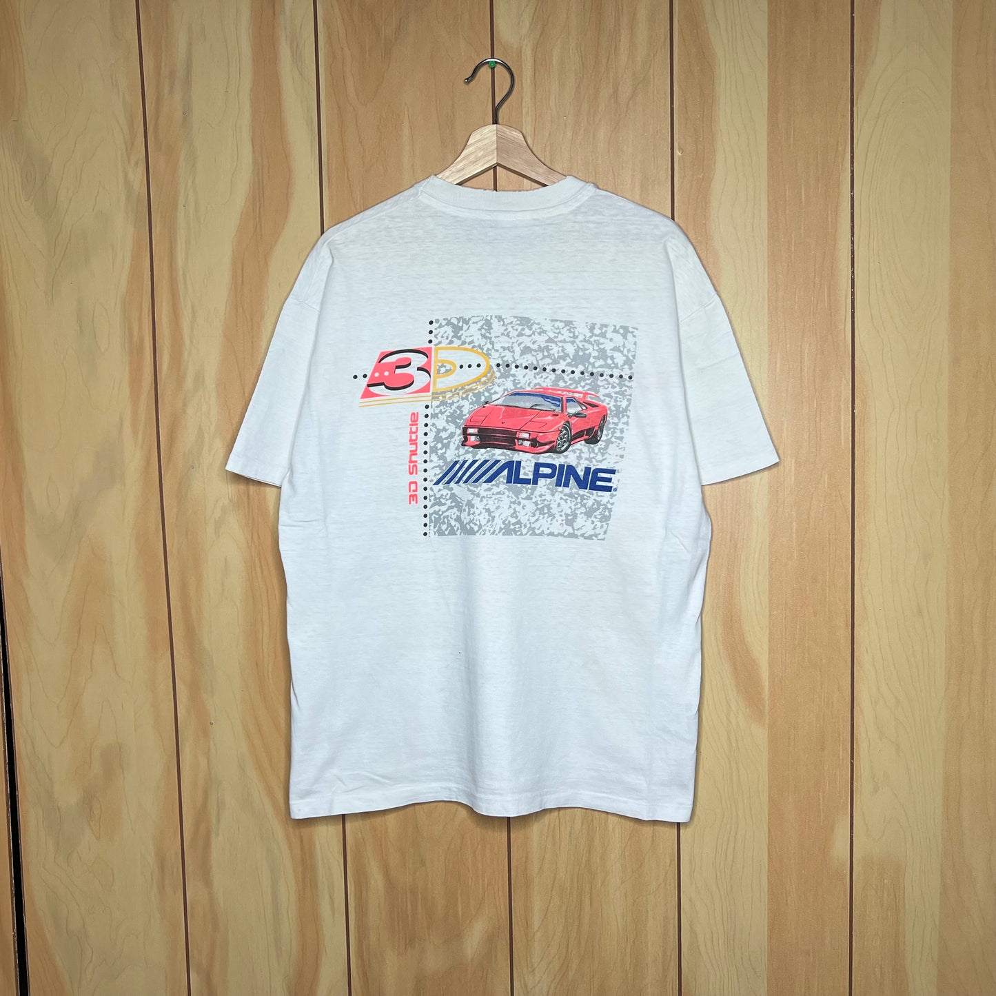 90s Alpine 3D Structure Lamborghini Diablo Promo Shirt Size Large