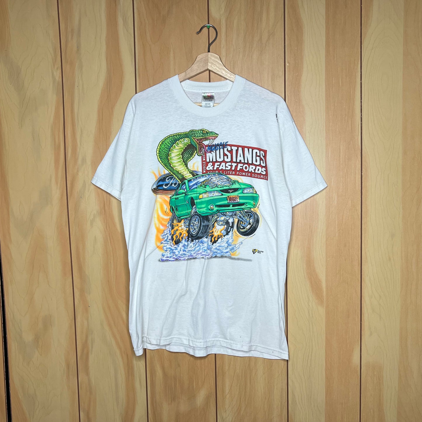 90s Ford Mustang Fast Ford SN96 Cobra Cartoony Shirt Size Large