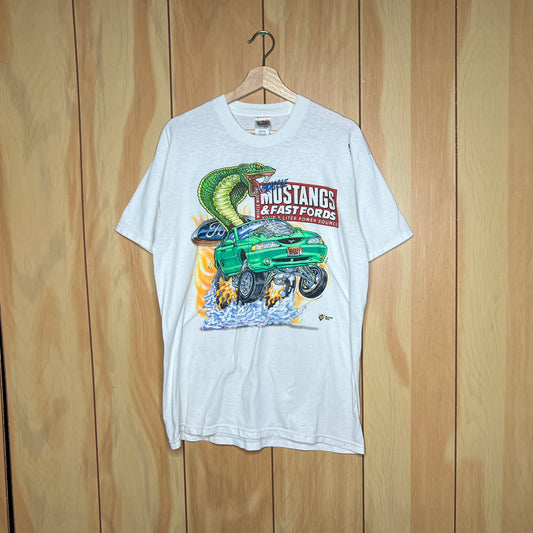 90s Ford Mustang Fast Ford SN96 Cobra Cartoony Shirt Size Large