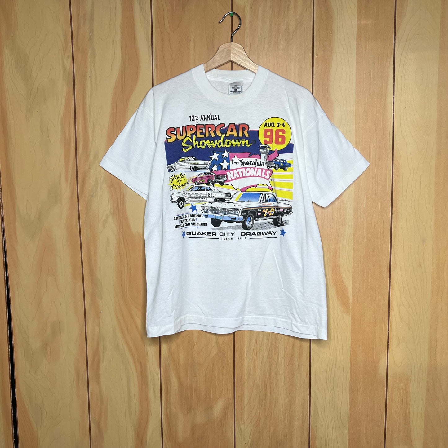 1996 MOPAR Supercar Showdown Drag Race Car Shirt Size Large