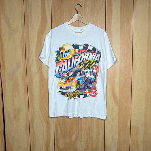 90s NASCAR California 500 Race Car Shirt Size Large