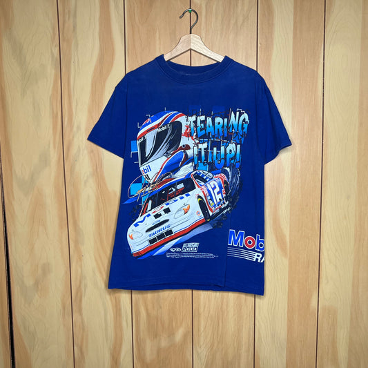 2000 NASCAR Mobil 1 Racing Mayfield Race Car Shirt Size Large