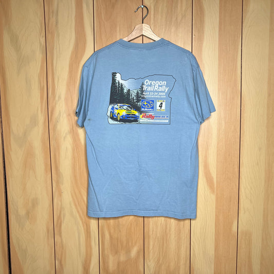 2005 Subaru WRX Oregon Trail Rally Car Shirt Size Large