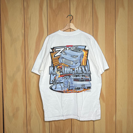 90s Y2K ZUM Nissan 300ZX Razing Hell Anime Cartoon Car Shirt Size XL