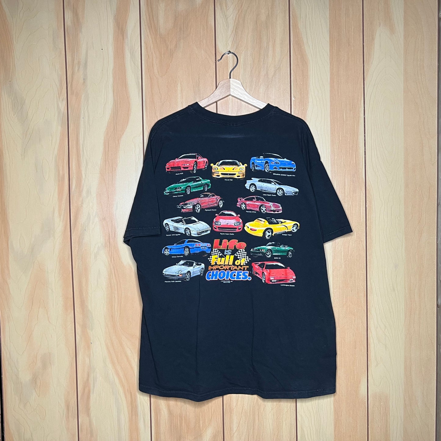 90s Life is Full of Important Choices Super Car Shirt Size XL