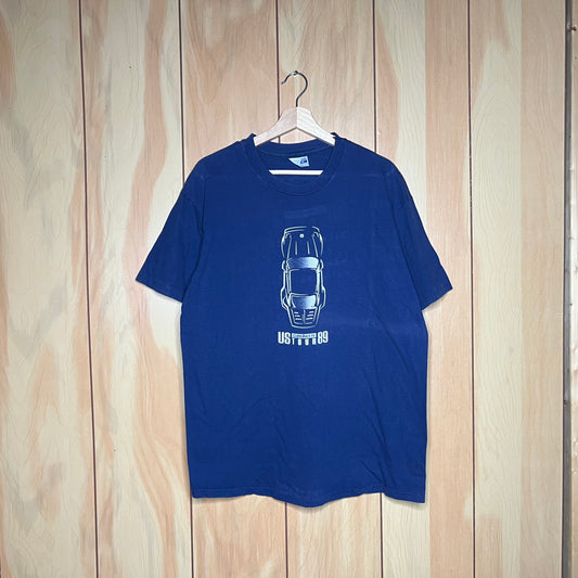 80s Porsche 935 Whale Tail Pioneer US Tour Promo Car Shirt Size XL