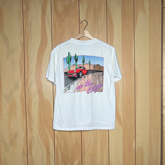 90s Porsche 930 On the Edge Car Shirt Size Large