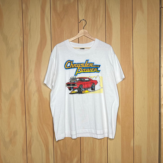 90s Chrysler Power HEMI Muscle Car Cartoony Shirt Size XL