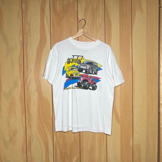 90s Jacks Jeep Service Shop SUV Shirt Size Large