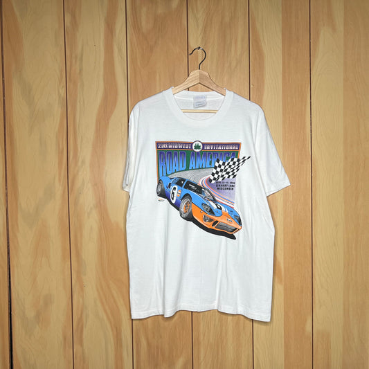 90s Ford GT40 Midwest Invitational Road America Road Racing Shirt Size Large