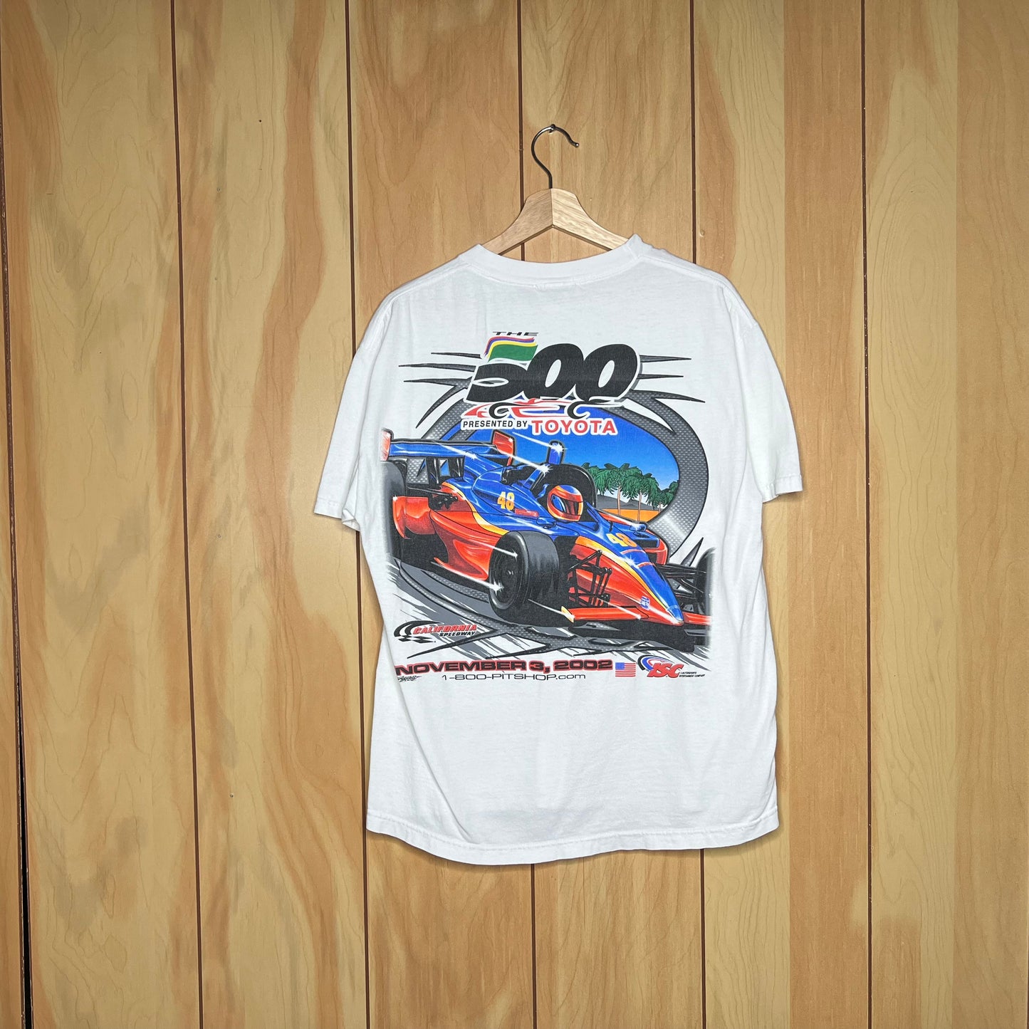 00s California Speedway The 500 Indy Car Formula 1 Racing Shirt Size Large