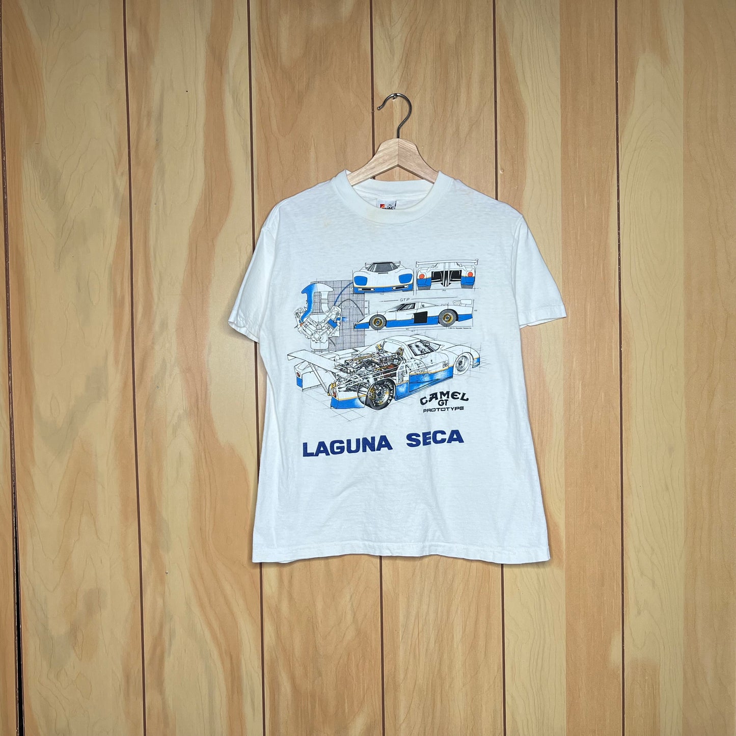 80s Camel GT Prototype Laguna Seca  Road Racing Car Shirt Size Medium