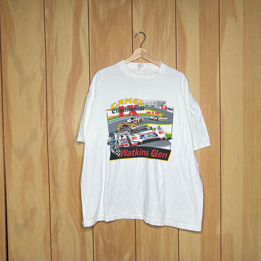 90s Camel GT Continental 9 Watkins Glen Road Racing Car Shirt Size XL