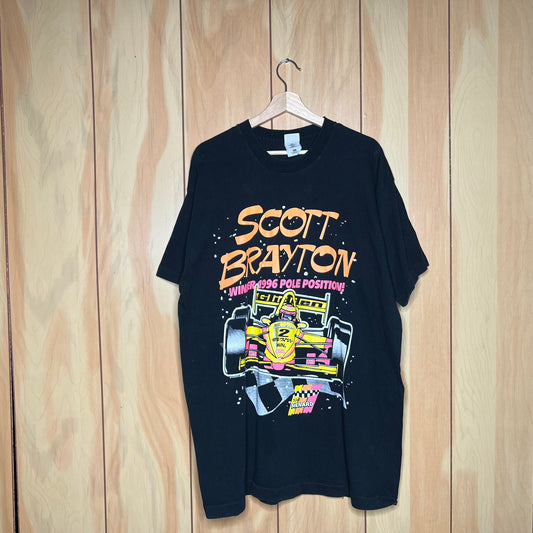 1996 Team Menard Scott Brayton Pole Position Winner Indy Car Formula 1 Racing Shirt Size XXL