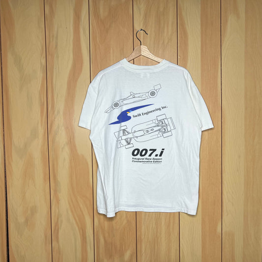 90s Swift Engineering Indy Car Formula 1 Design Race Car Shirt Size Large
