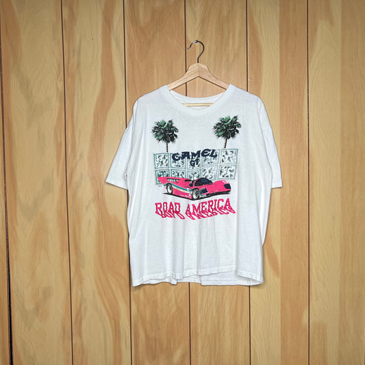 80s Camel GT Road America Porsche 962 Bosch Car Shirt Size M/L