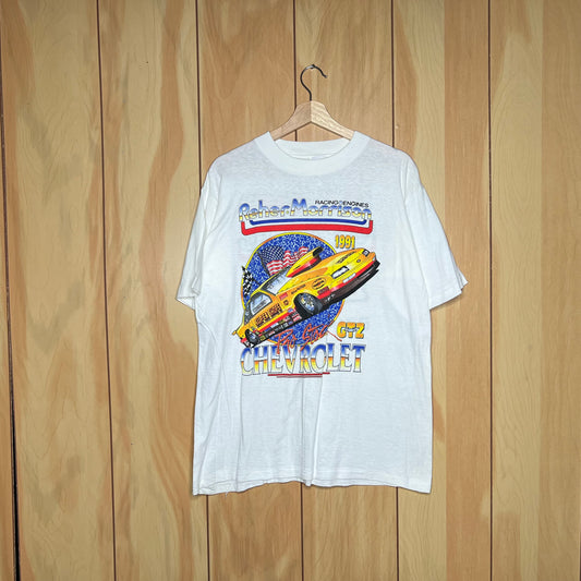 90s Reher Morrison Racing Engines Chevrolet GTZ Pro Stock Drag Racing Shirt Size Large