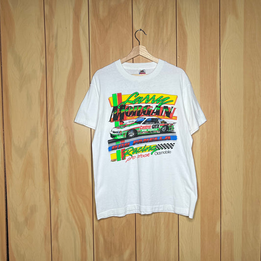 90s Larry Morgan Oldsmobile Pro Stock Drag Racing Shirt Size Large