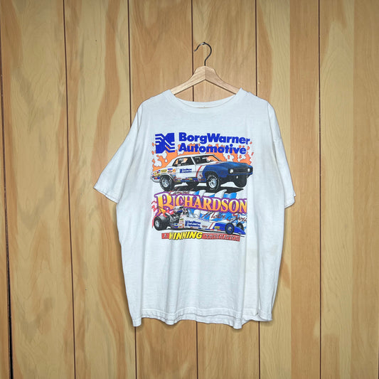 90s Borg Warner Automotive Dragster Chevy Camaro Drag Racing A Winning Combination Shirt Size XXL