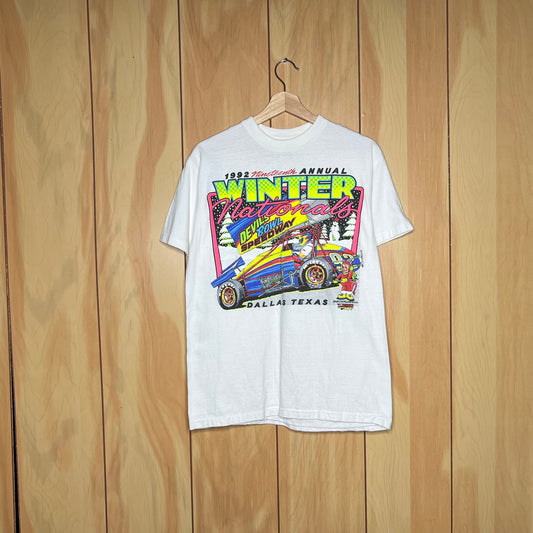 1992 Winter Nationals Devils Bowl Speedway Dirt Racing Shirt Size Medium