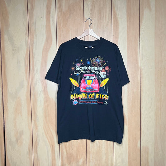 90s IHRA Championship Drag Racing Night of Fire Shirt Size XL