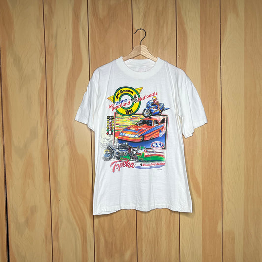 1991 AC Delco Heartland Nationals Funny Car Dragster Drag Racing Shirt Size Large