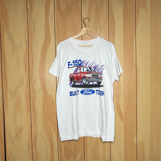 80s Ford F-150 Built Ford Tough Splash Artsy Truck Shirt Size XL