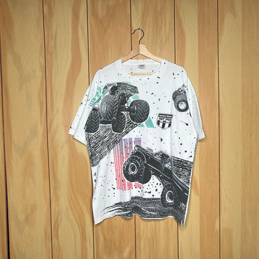 90s Monster Truck USHRA All Over Print Shirt Size XL