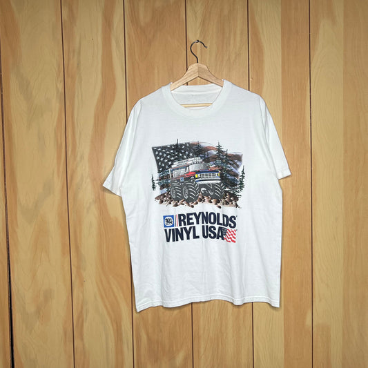 80s Ford Monster Truck Reynolds Vinyl USA Shirt Size XL
