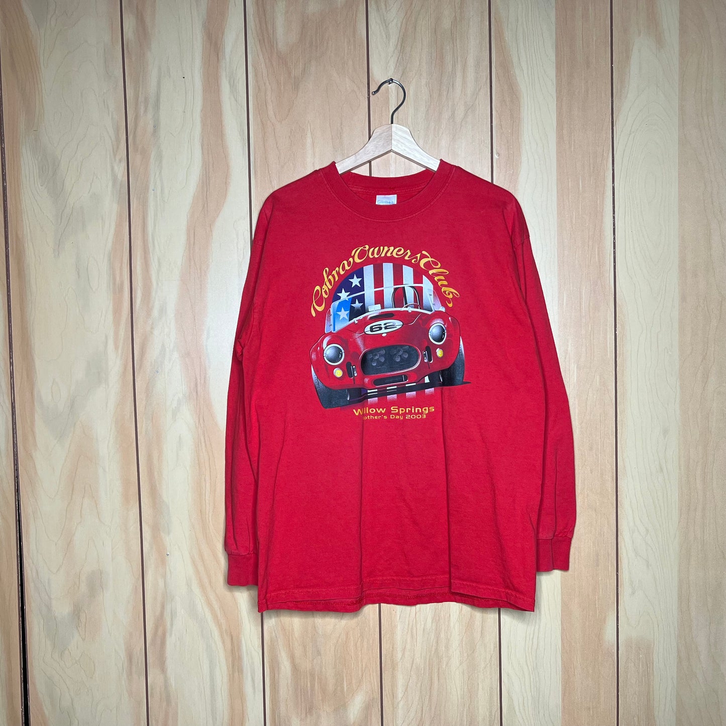 00s Cobra Owners Club Shelby Cobra USA Car Long Sleeve Shirt Size Large