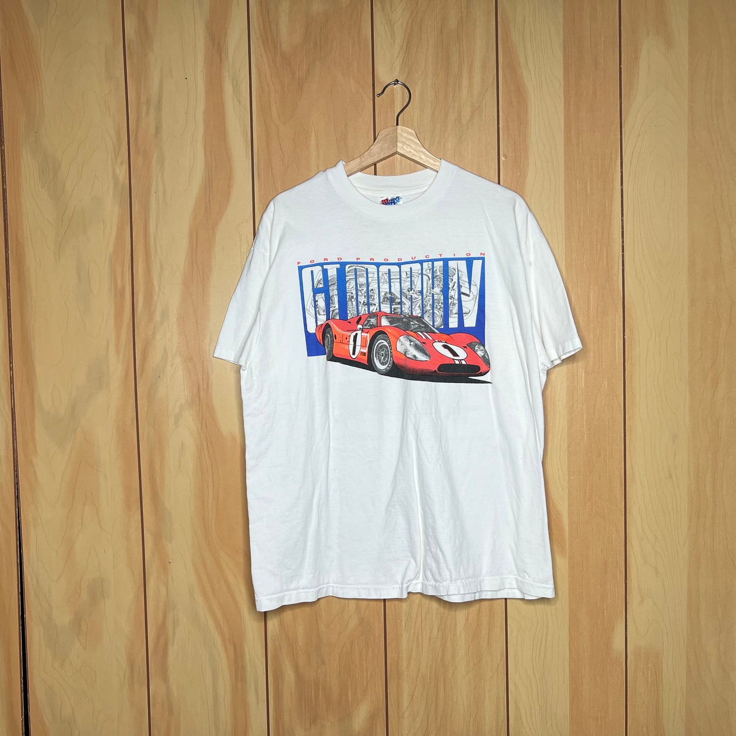 90s Ford GT Mark IV Le Mans Blueprint for Victory Car Shirt Size XL